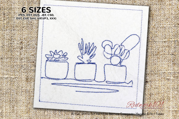 Costa Farms Redwork: A Charming Embroidery Design