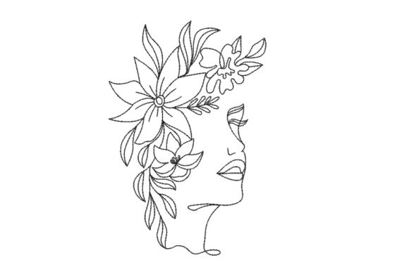 Face with Flowers: A Charming Addition to Your Embroidery