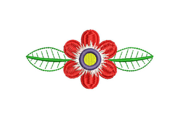 Flower with Leaves: A Fresh Touch for Your Embroidery