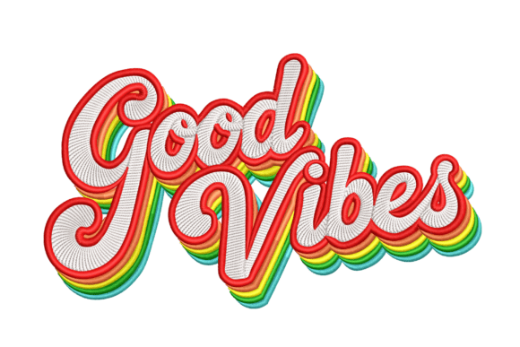 Good Vibes Retro: A Groovy Embroidery Design