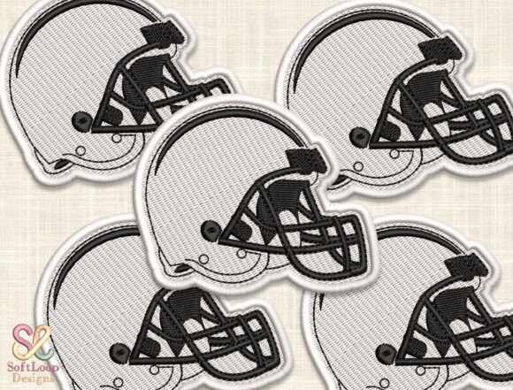 Iconic FOOTBALL HELMET Patch Embroidery Design