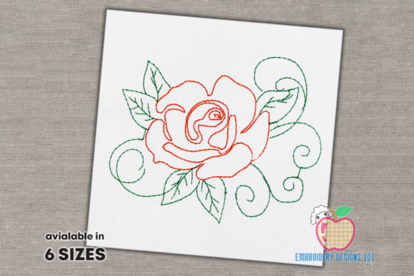 Outline Rose: A Delicate Touch for Your Apparel