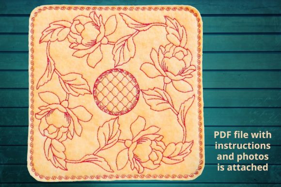 Placemat Roses Wreath: A Delicate Touch for Sweatshirts