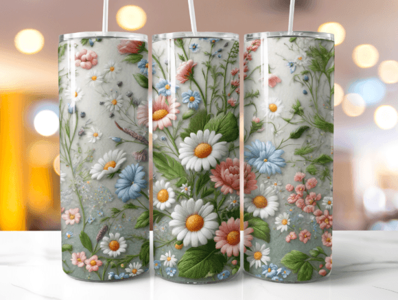 Review of 3D Embroidery Wild Floral Tumbler Wrap