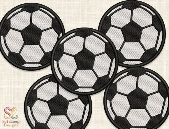 Scoring Style with SOCCER BALL Embroidery