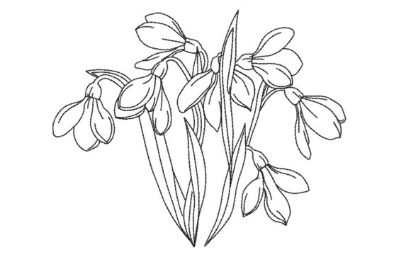 Snowdrop Flowers: A Springtime Embroidery Delight